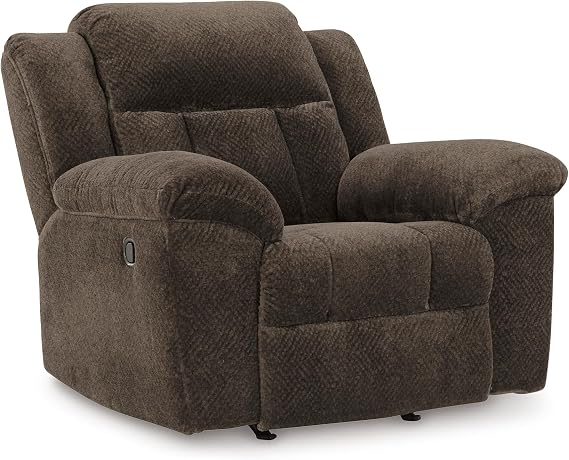 Signature Design by Ashley Frohn Rocker Recliner Chair, Chocolate Brown