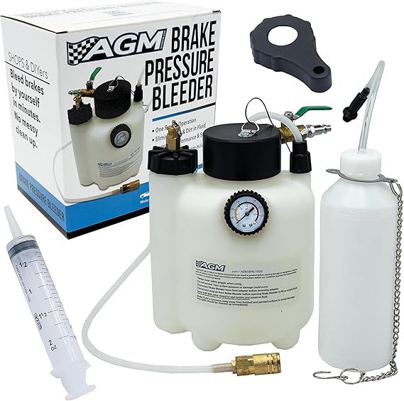 AGM Pressure Brake Bleeder 3L One-Person System | Brake bleeder, 3L tank, one-person operation, ABS and air compressor compatible