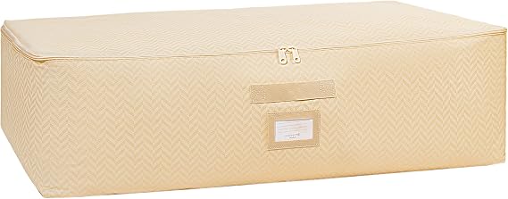 Ocean Home Textile Mega Boy Bej Balıksırtı Baza Altı Hurç 74 x 46 x 22 cm