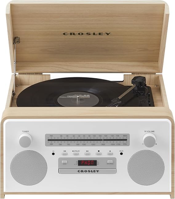 Crosley CR7024A-NA Carter 7-in-1 Record Player, Natural
