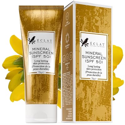 MINERAL Sunscreen SPF50 - 6X STRONGER PROTECTION with MINERAL HYDRO-SHIELD - 3X SAFER with NANO ZINC - Blocks AGEING UVA RAYS - 100% SHEER & DERMATOLOGIST DEVELOPED