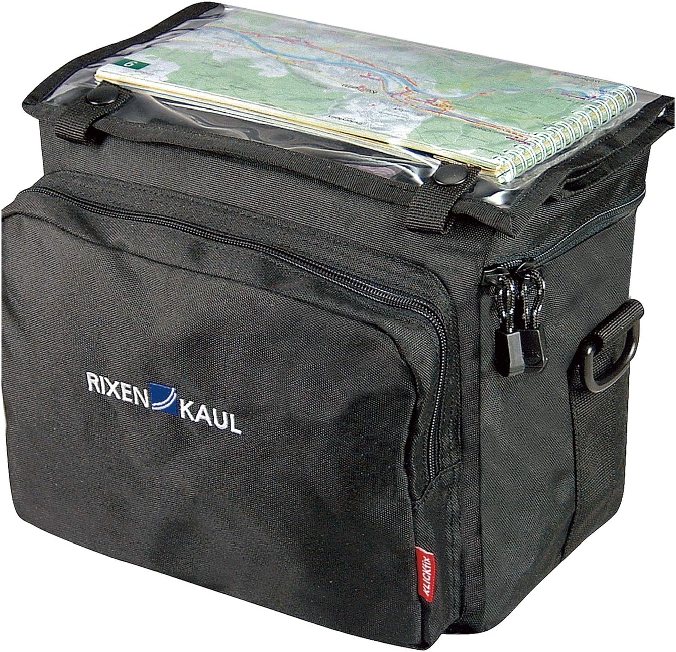 KlickFix RIXEN & KAUL Rixen & Cowl Genuine RIXEN Daypack Box, Cycle Front Bag, Black, W 10.2 x H 8.7 x D 6.3 inches 26 x 22 x 16 cm