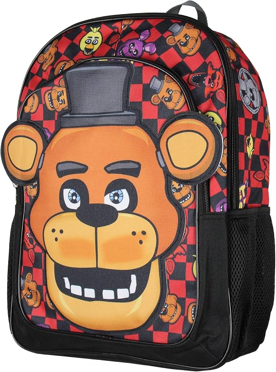 Bioworld Five Nights at Freddy's 3D Freddy Fazbear Let's Eat 16" Kids School Travel Backpack