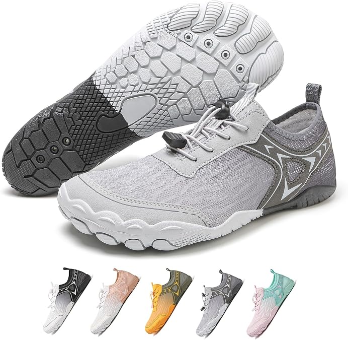 Barefoot Shoes Women Men Unisex Hike Water Footwear Non-Slip Wide Toe Box Athletic Outdoor Running Shoe for Yoga Beach Aqua Swim Surf Hiking