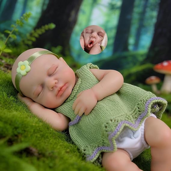 Anano Platinum Silicone Baby Doll,12 Inch Reborn Baby Dolls Girls Real Looking Babies Dolls,Bebes De Silicona Reales Mini Silicone Babies Birthday Gifts For Kids