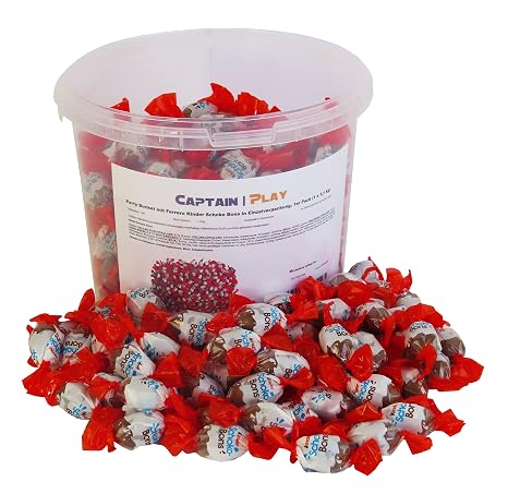Party Bucket with Ferrero Children's Chocolate Bons in Individual Packaging 1 x 1.1 kg