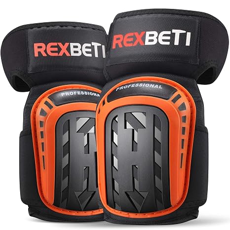 REXBETI Knee Pads for Men, Anti-slip Construction Gel Knee Pads for Work