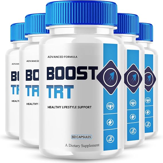 Original Boost TRT Advanced Pills Capsule, Advance Premium Formula, Natural Ingredients for Overall Health & Balanced Lifestyle | BoostTRT | 60 Capsules Each Bottle (Pack of 5)