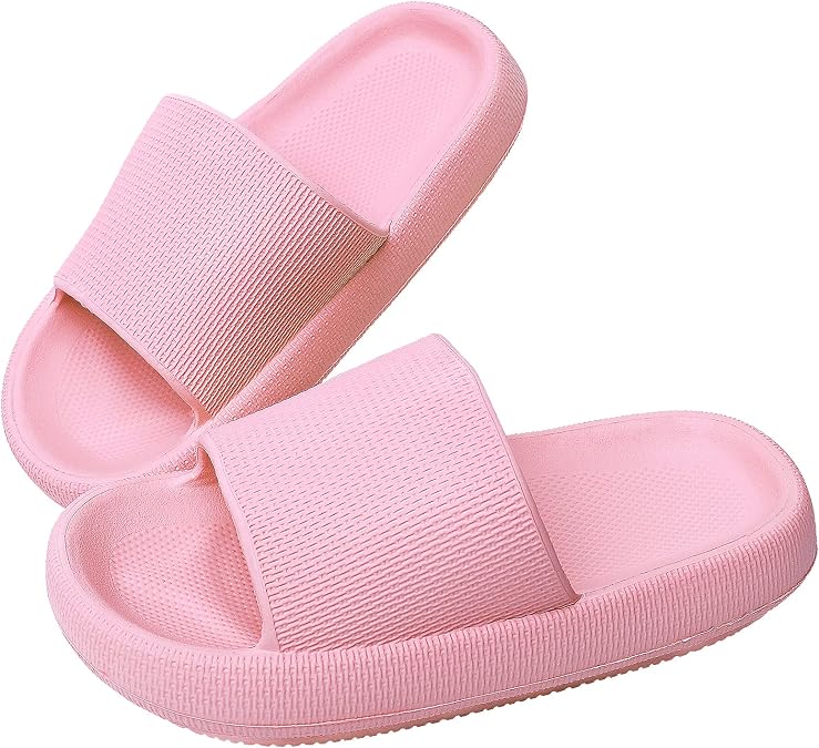 Kids House Slippers Non-Slip Quick Drying Open Toe Super Soft Thick Sole Sandals Home Shower Bathroom Slipper for Toddler Little Kids