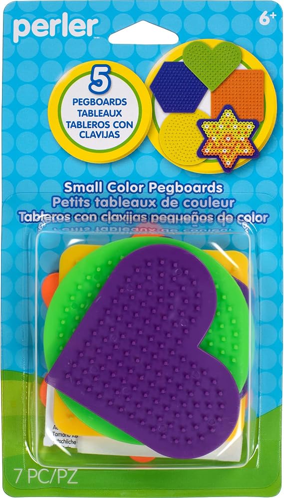 Perler Beads Small Fun Shaped Pegboards-5 Count ( Packaging May Vary )