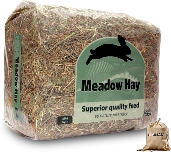 MEADOW HAY Premium Pet Feed 1kg Mini Bale Natural Small Animal Food For Rabbits, and Guinea pigs