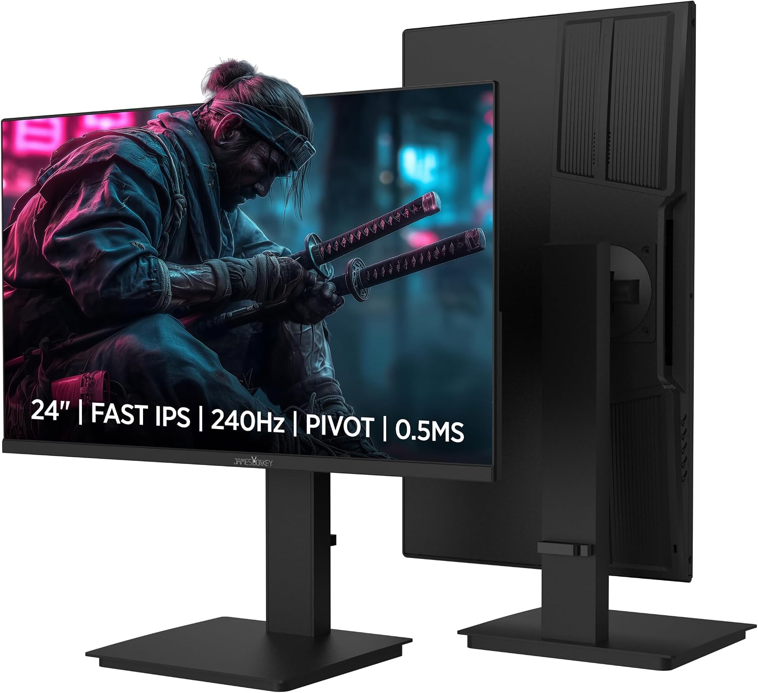 James Donkey Ravel R45 24 240Hz 0.5Ms Fast IPS FHD Pivot Gaming Monitör Sıfır Ölü Piksel Garantili