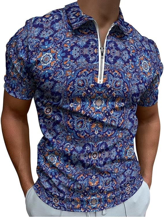 Mens Polo Shirts Short Casual Solid Stylish Dry Fit Performance Designed Collared Golf Polo Shirts for Me