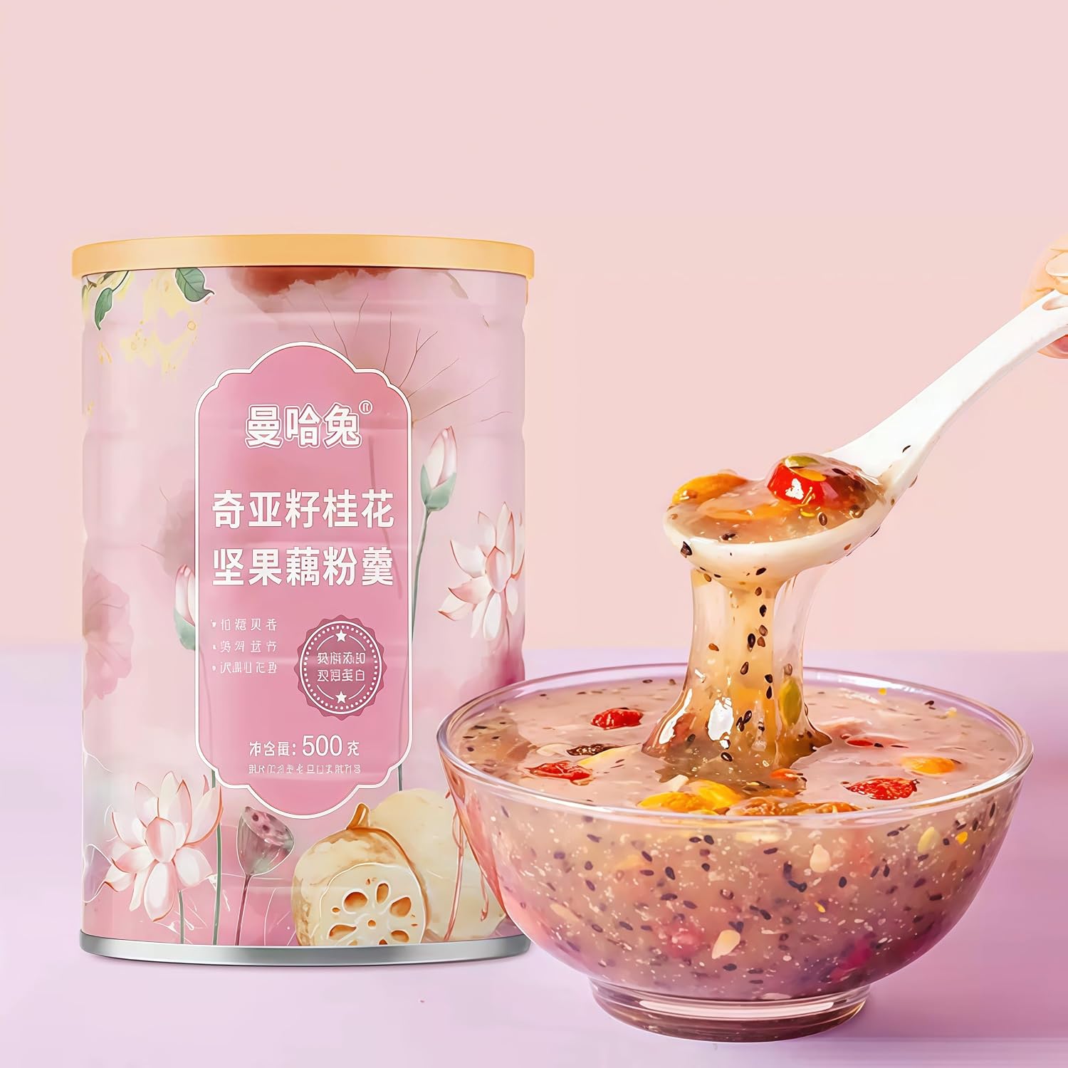 DAMAICHUHAI lotus root powder,chinese snacks,30-second quick meals, healthy breakfasts and snacks,500g/17.6oz.
