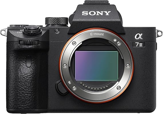 Sony Alpha 7 III Full-Frame Mirrorless Camera (24.2MP, 4K Video, Fast 0.02s 693 Point Hybrid AF & 5 Axis stabilisation - Ideal for Enthusiasts, Hybrid Shooter and Low Light imaging)