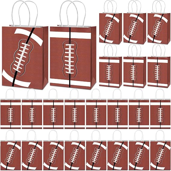 RAIHOMKIT 24 PCS Football Party Favor Bags, Gift Bags With Handles