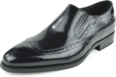 Moda Di Raza-Mens Classic Slip On Loafer Business Leather Dress Shoes