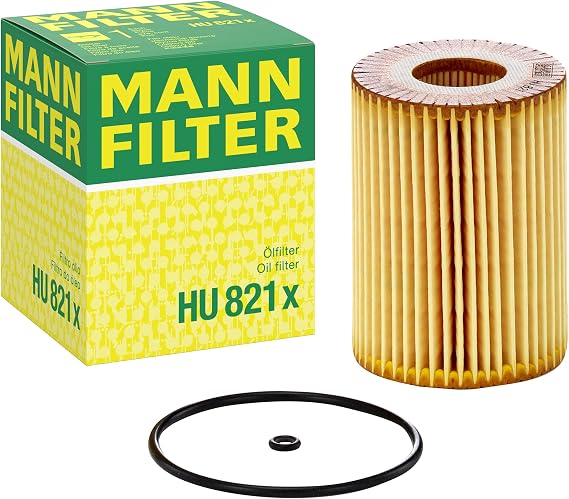 Mann Filter HU 821 x Cartridge Oil Filter Replacement Compatible With Mercedes-Benz Sprinter 2500, Sprinter 3500, Sprinter 3500XD, Sprinter 4500