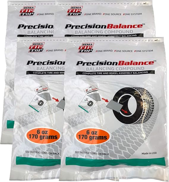 Rema Tip Top 4 PrecisionBalance Tire Balancing Compound Beads Kits - Drop in Bags - (6 oz. / 170 Grams) - (4 Kits)