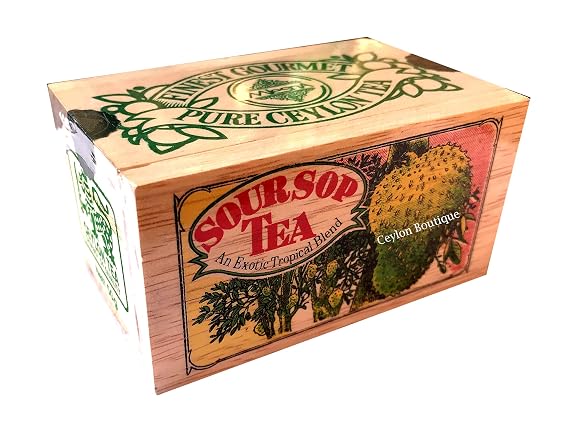 Mlesna Soursop flavored Ceylon Loose Tea - 50g (1.7Oz)- in Wooden Box