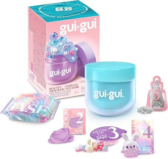 GUI GUI Butter Slime Kit, Scented Slime with Glow-Up Beauty Ritual