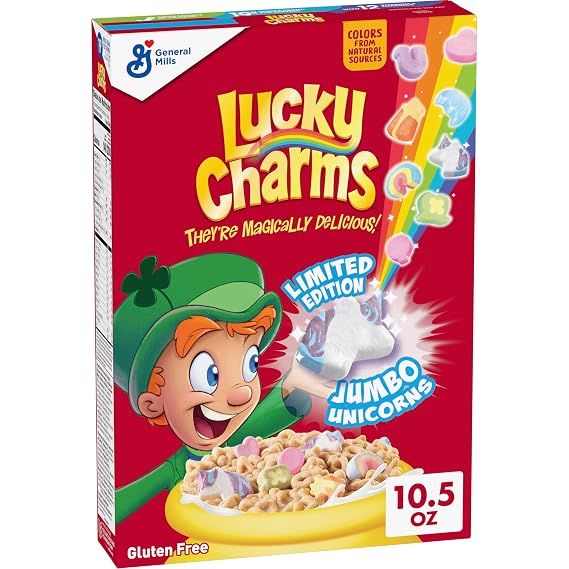 Lucky Charms Gluten Free Cereal with Marshmallows, Whole Grain, 10.5 oz