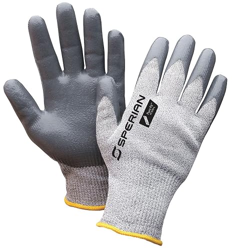 Cut Resist Gloves, M, Black/Grey/White, PR