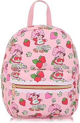 Fast Forward Strawberry Shortcake Backpack for Women, Men, Unisex | Cute PU Leather 10 Mini Backpack Purse Shoulder Purse | Strawberry Shortcake Bag and Accessories
