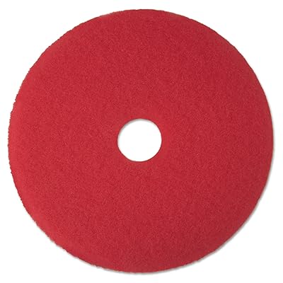3M 08389 Low-Speed Buffer Floor Pads 5100, 14 Diameter, Red Case of 5