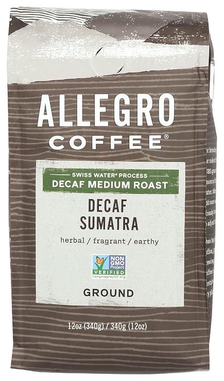 Allegro Coffee Decaf Sumatra Ground Coffee, 12 oz