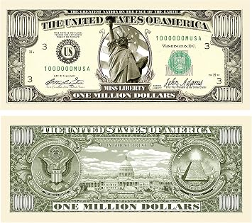 STATUE OF LIBERTY MILLION DOLLAR BILL (10 bills)