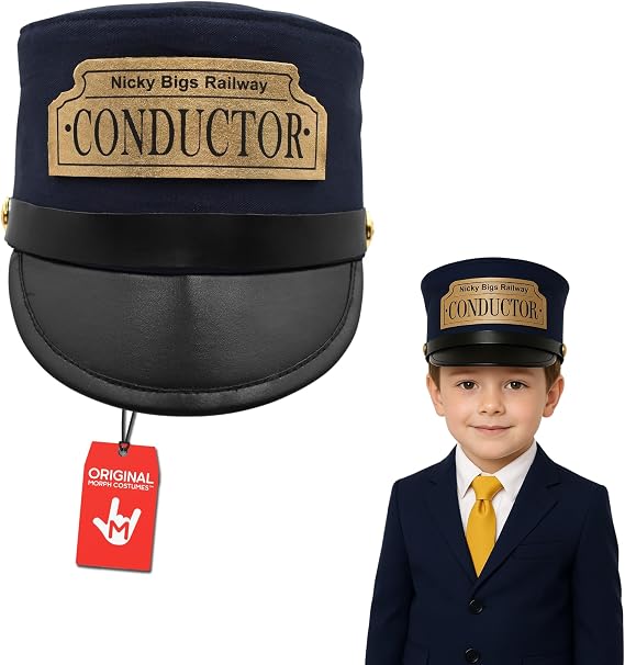 Nicky Bigs Novelties Kids Train Conductor Hat, Train Hat, Polar Express Conductor Hat, Trains Conductor Costume For Kids accessories