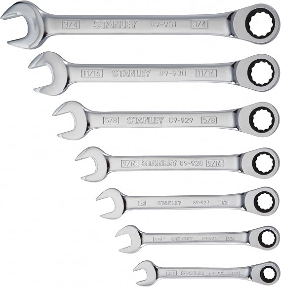 Stanley 94-542W 7-Piece Ratcheting Wrench Set, SAE
