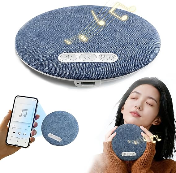 Cushion Speaker Bluetooth Pillow Speaker Portable Pillow Speaker Pillow Speaker White Noise & Timer Wireless Sleep Aid for Side Sleepers