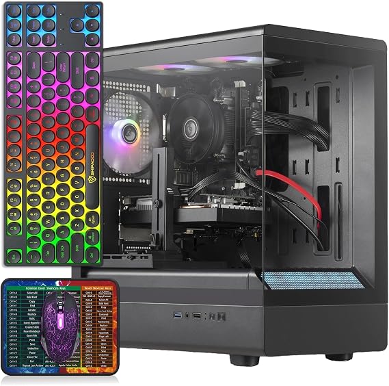 Prebuilt Gaming PC Desktop,R5 5500,RX550 4G,Tower Computers