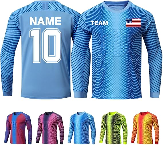 ORYG Kids Goalkeeper Jersey Custom Padded Goalie Shirt Personalized Soccer Keeper Uniform for Men Youth with Name Number Logo