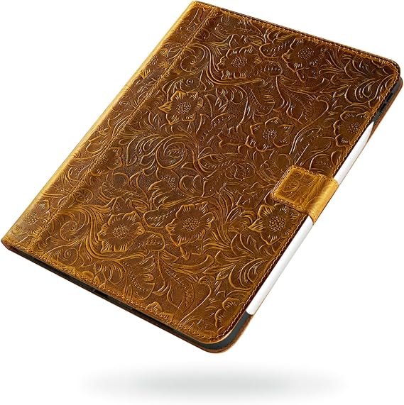 Gexmil Leather Case for iPad Pro 12.9 Inch 6th/5th/4th/3rd Gen,Brown Floral