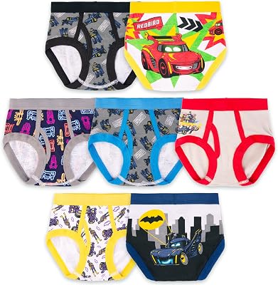 DC Comics boys Exclusive Batwheels 100% Cotton Briefs With Batmobile, Redbird & Battruck, 23t & 4t