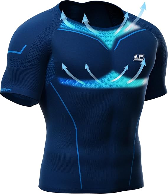 LP SUPPORT ARM2301Z Men's Short Sleeve Compression Shirt for Gym, Workout - Ultimate Comfort & Support Shapewear (S - XL)