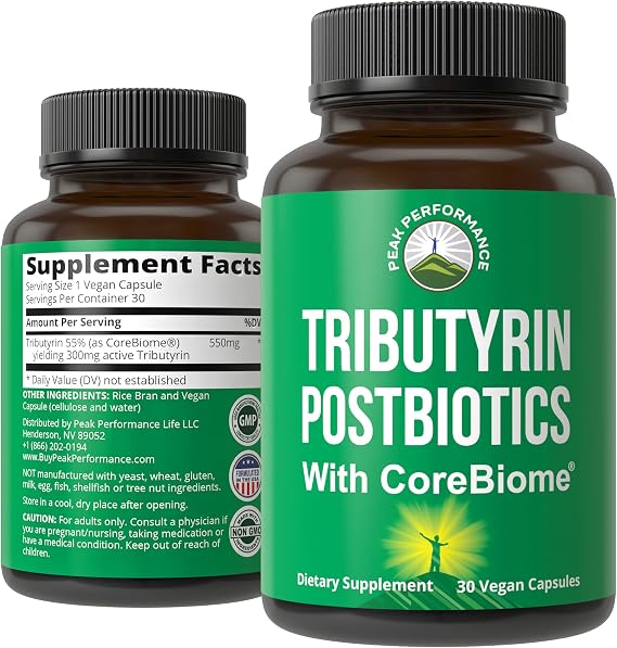 CoreBiome Tributyrin Postbiotic Supplement Clinically Tested for Gut Health