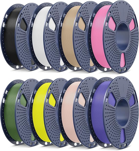 SUNLU PLA Filament Bundle 1.75mm, Neatly Wound, 3D Printer Filament