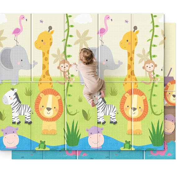 UANLAUO Baby Play mat, playmat,Baby mat Folding Extra Large Thick Foam Crawling playmats Reversible Waterproof Portable playmat for Babies