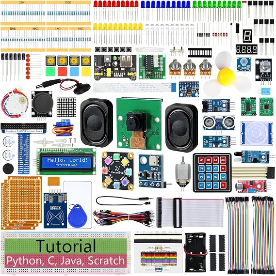 Freenove Complete Starter Kit for Raspberry Pi 5 4 Zero 2 W (NOT Included)