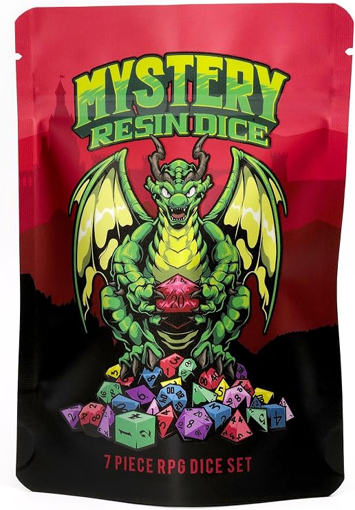 Dice Market Mystery Resin 7pc Dice Set - RPG Dice Set
