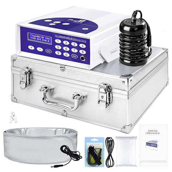 Ionic Foot Bath Detox Machine, Professional Foot Detox Machine for Home Use, Ion Cleanse Ionic Bath Spa with LED Display, Far Infrared Belt
