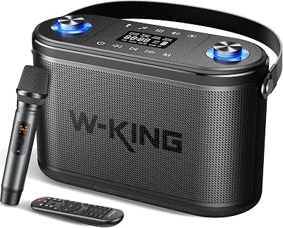 W-KING 240W Peak Bluetooth Speakers Loud Huge Bass, 2.1ch 3-WayAdjustable Bass TrebleGuitar PortUHF MicrophoneAccompanimentRECLiveHP Monitor, Large Portable Outdoor Wireless Speaker