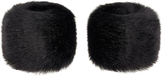 Futrzane Siberian Cuffs - Fur Wrist Cuffs for Women - Fluffy Warmers for Sleeves