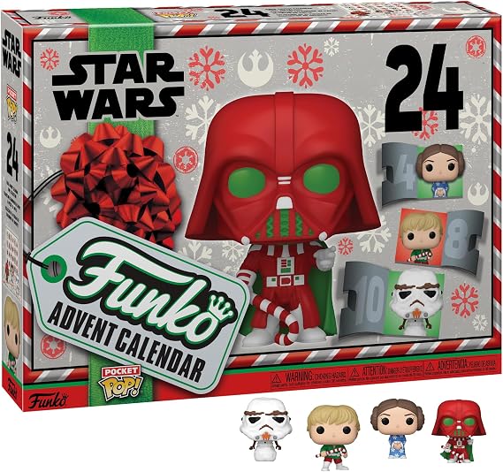 Funko Advent Calendar: Star Wars Holiday - Darth Vader (24 Days) | Official Sci-Fi Merch - Advent Calendar with 24 Days of Mystery Mini Figures - Christmas Countdown Gift for Fans