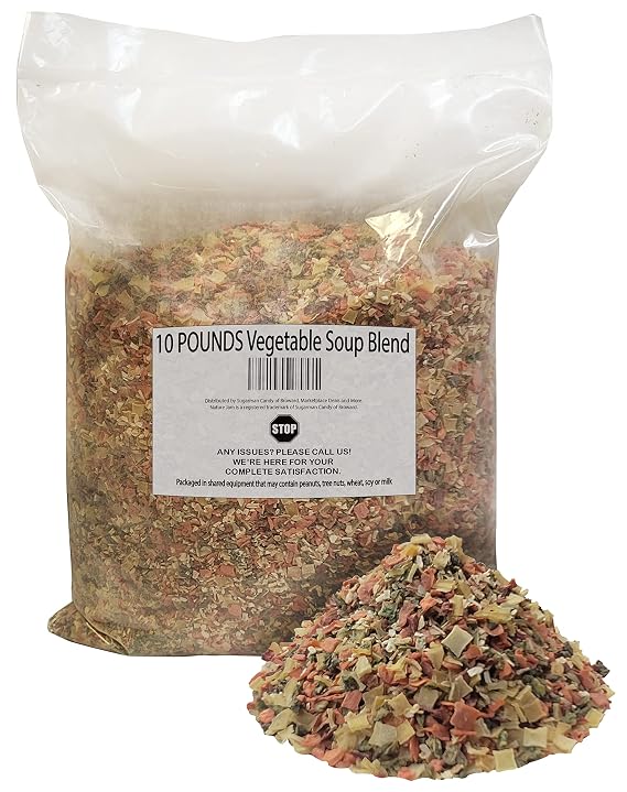 10 POUNDS Vegetable Soup Blend Dried Dehydrated Vegetable Flakes To Make Ramen Noodle Soup