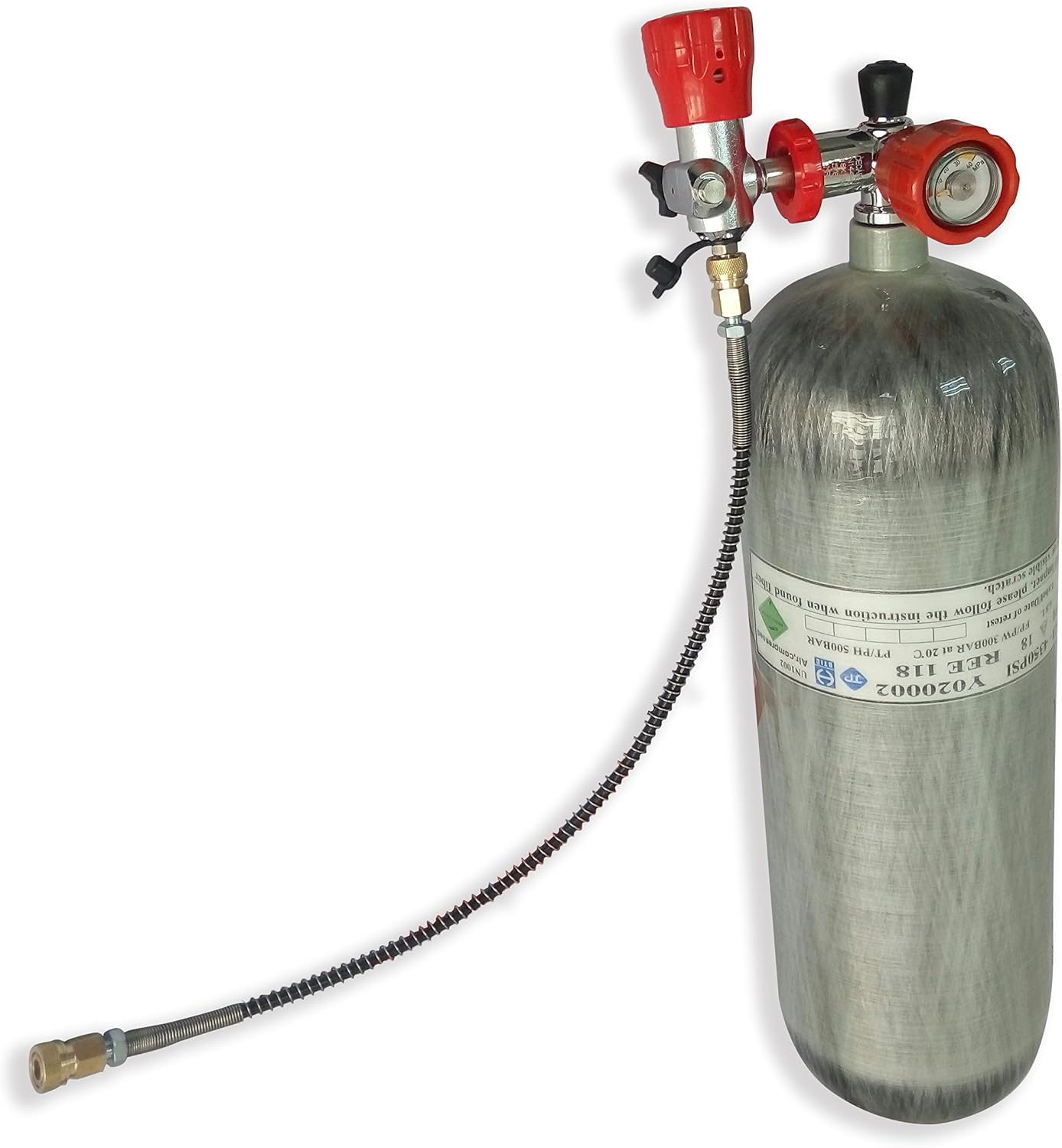 Acecare DOT Certified 6.8L OR 9L 30MPA Paintball PCP Tanks Scuba Diving Carbon Fiber air Cylinder with guaged Valve
